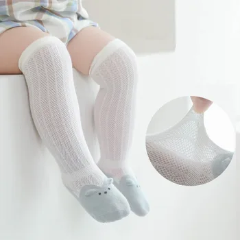 Лято новородено бебе против комари чорапи Разхлабена уста обезкостени бебешки чорапи Карикатура сладки момчета и момичета дълга тръба чорап