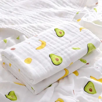 Бебе бебе пелена обвивка бебе одеяло меки абсорбиращи марля кърпа юрган новородено 4-слойни чисти памучни кърпи за баня бебешки одеяла