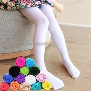 Пролет Лято Есен Цвят на бонбони Деца Бебе Момичета Детски кадифе Чорапогащник Чорапи Танцови чорапогащи