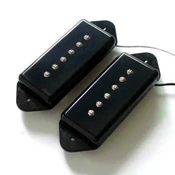 Donlis традиционен P90 куче ухо китара пикапи в черно слонова кост цветове с D90 керамични магнит бар