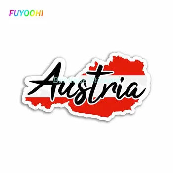 FUYOOHI Играйте стикери Смешни стикери за кола Австрия карта Fine Decal водоустойчив слънцезащитен крем декорация аксесоари за броня винил