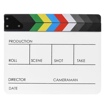 Гореща продажба филм Clapper съвет умело производство акрилни колоритен режисьор видео сцена Clapperboard филм филм клапа нарязани Prop