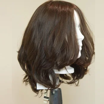 еврейска перука дантела отпред перуки от човешка коса за жени Европейска перука за девствена коса с безплатна част 13x4 кафява цветна перука за жени