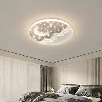 Модерни кръгли LED таванни полилей Светлини за всекидневна спалня Вътрешни деко лампи Творчески осветителни тела Блясък на осветителното тяло