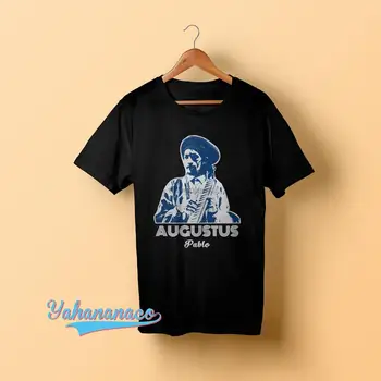 Augustus Pablo риза Реге риза Ямайка Музика Боб Деймиън Марли protoje rasta изкуство унисекс черно бяла риза подарък реколта риза