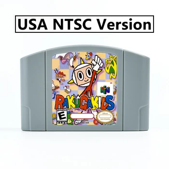 Rakuga Kids 64 битова касета за игри САЩ NTSC версия или EUR PAL версия за N64 конзоли