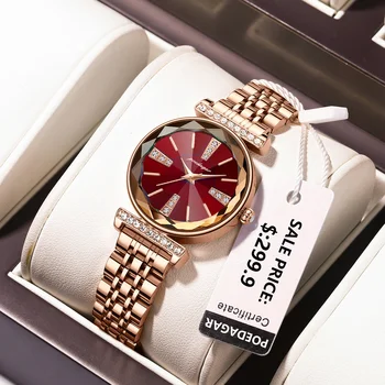 POEDAGAR луксозни дамски часовници висококачествени водоустойчиви неръждаема стомана жени кварцов часовник за жени Reloj Mujer рокля ръчен часовник