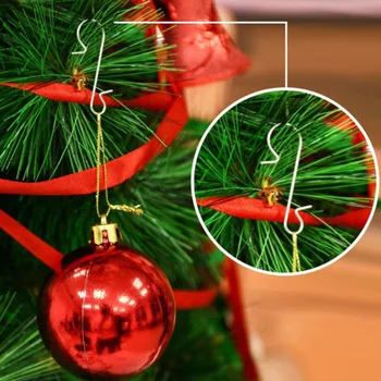 50pcs Коледа S-образни куки орнамент метални куки притежателите Коледа дърво топка висулка висящи декорация за дома Навидад Нова година