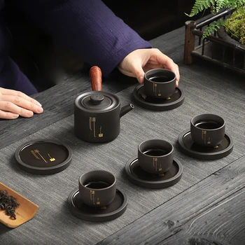 Matcha Въртящ се дизайн чаен комплект Минималистичен керамичен фестивал Японски чаен комплект Китайски порцеланов комплект Geschirr Домакински стоки