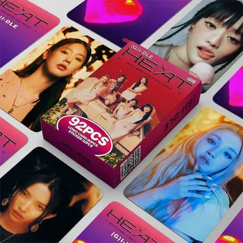 92Pcs/Комплект Kpop GIDLE LOMO карти Нов албум HEAT Lomo карти HD фотокарти момичета фото карта за фенове колекция подарък