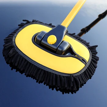 Подмяна на главата на четката Chenille Car Подробно четка телескопична четка за почистване на автомобили Super Absorbent Wipe Mop Инструменти за почистване на автомобили