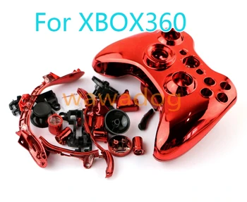 1set За Xbox360 Позлатен безжичен контролер за игри Твърд калъф Геймпад Защитен капак на обвивката Пълен комплект бутони Аналогов стик