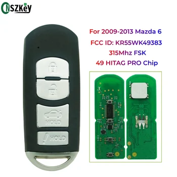 CNSZKEY FCCID:KR55WK49383 4 бутона 315Mhz FSK ID49 HITAG PRO чип дистанционно интелигентно дистанционно ключ fob за 20 09-2013Mazda 6