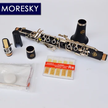 MORESKY кларинет Eb тон сопран кларинет Твърд каучук Материал на корпуса eb E6