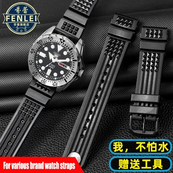 Силиконов часовникКаишка за спортни гмуркания По-дълга мъжка лента Гривна Аксесоари за Seiko Citizen Casio Rolex Watchband 20MM 22mm