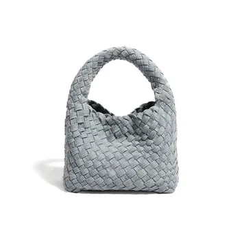 Чанти за рамо тъкани интернет знаменитост горещ стил луксозен дизайнер чанта подмишница Южна Корея мода деним Crossbody брандирана чанта