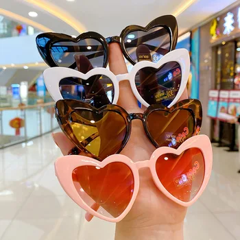 Слънчеви очила за деца праскова сърце мода момичета анти-UV открит отдих любов очила