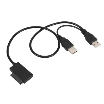 Тънък SATA кабел USB 2.0 до 7+6 външно захранване за лаптоп SATA адаптер конвертор поддръжка прозорец XP/7/8/10 Mac OS EM88