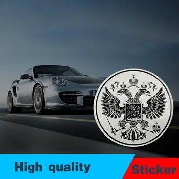 Автомобилни златни гребени за Русия Никел метални стикери за кола Стикери за Руската федерация Орел емблема за кола стайлинг лаптоп стикер