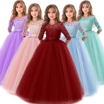 3-14 години Деца Принцеса момичета Парти облекло Детска коледна рокля Рокля за рожден ден на момиче Бебе Момиче Сватбени банкетни дрехи