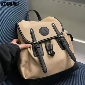 Жените реколта мода пачуърк мини раница Preppy случайни Kawaii студент ученически чанти Y2k естетически нови модерни раници