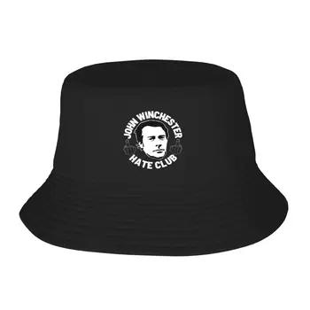 New John Winchester Hate Club Bucket Hat cute Rave Big Size Hat Mens Hat Women's
