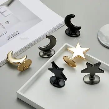Stars Лунна дръжка Копчета за шкафове Дръжки и копчета за кухненски врати Креативни луксозни модерни минималистични чекмеджета шкаф дръжка на вратата