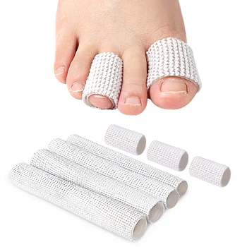 Nylon Fabric Toe Separator Протектор за пръсти Toe тръба ръкав капачка Valgus Bunion коректор Педикюр Инструменти за облекчаване на болката Грижа за краката