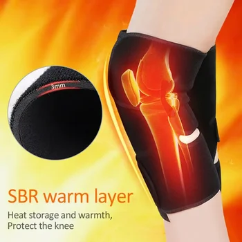 1 чифт неплъзгащи се наколенки зимна съвместна поддържа топло самонагряващо се еластично плетено коляно подкрепа баскетбол коляно отопление спортна безопасност