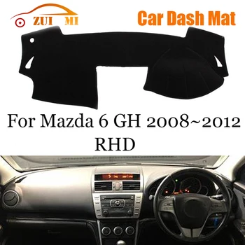 ZUIMI табло капак тире мат Dashmat за Mazda 6 GH 2008 ~ 2012 RHD табло капак подложка слънце сянка