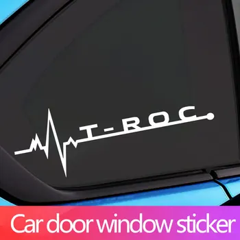 2Pcs стикери за прозорци на странични врати за Troc T Roc T-ROC 2016 2017 2018 2019 2020 2021 2022 2023 Аксесоари за автоматични стикери