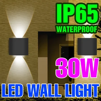 LED стена лампа водоустойчив външни светлини градина декорация нагоре и надолу светещо осветление стена декор спалня хол Led лампа