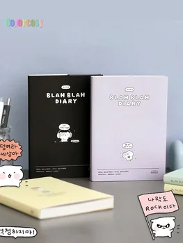 2024 BLAH BLAH DIARY: Сладък анимационен бележник за седмично планиране и дневен график, емблематични корейски канцеларски материали, училищни пособия