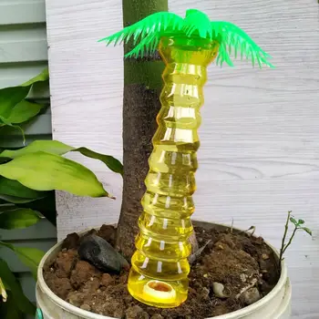 500ml растителна поилка автоматична пластмаса с голям капацитет прекрасен кокосово дърво мързеливо устройство за капково напояване за бонсай