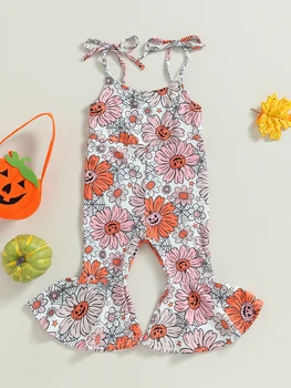 Сладко бебе момчета Хелоуин костюм призрак паяк отпечатани дълъг ръкав качулка със съвпадащи панталони и шапка