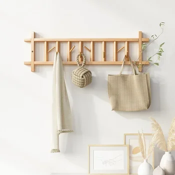 Стойка за дрехи за стена Бутикова спалня Естетически минималистични дрехи Stand Place Saving Burro Ropa Perchero Bamboo Furniture