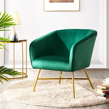 Velvet Club Accent Chair, зелен