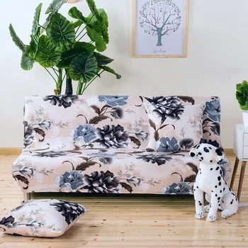 Пасторален цветен диван без подлакътник ол инклузив разтегателен диван Slipcover еластична материя анти-акари фунда де дивани 120-225cm