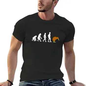 New Kiwi Bird New Zealand Evolution Funny T-Shirt бързо съхнеща тениска графика тениска черна тениска за мъже