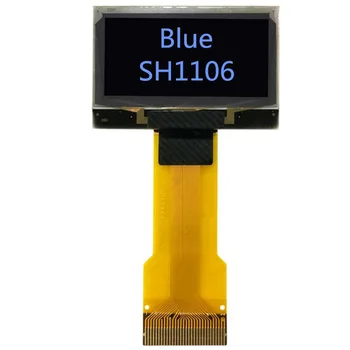 IPS 1.3 инчов син OLED дисплей SH1106 контролер 30 пинов щепсел тип FPC конектор 12864 висока светлина SPI I2C IIC паралелно