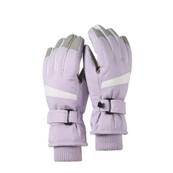 Зимни нови снежни топли ръкавици за жени Мъже Ски Сноуборд Ветроупорни водоустойчиви ръкавици Възрастни Сгъстете Дръжте топли ръкавици