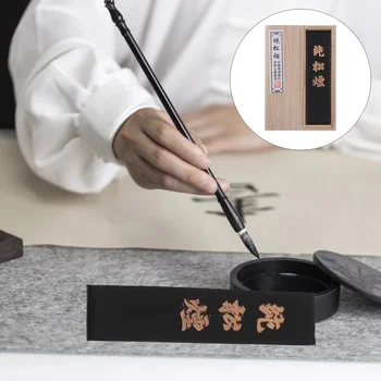 1pc Китайска калиграфия Мастилен камък Творчески мастилен стик Традиционна мастилена лента (черна)