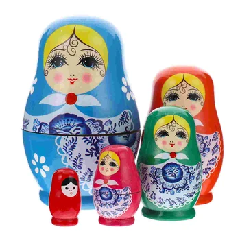Дърво Матрьошка детски детски играчки руски стифиращи дървени подарък за рожден ден