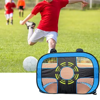 Полезно Soccer Goal Net Сгъваема футболна порта Net Множество целеви области Soccer Goal Net с преносим калъф за деца