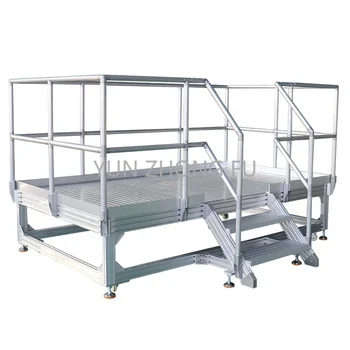 Индустриална платформа за сортиране на плодове безопасност алуминиева пътека работна платформа стълба с приставки крака изравняване на краката