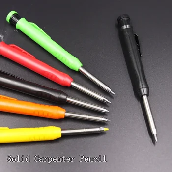 Механичен автоматичен занаятчийски молив за строителни дървообработващи моливи с острилка черен червен жълт олово дълбока дупка марка