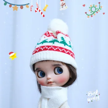 В наличност blythe кукла шапка qbaby кукла снежна шапка Qbaby кукла шапка blythe шапка Blythe Beanies Qbaby плетена шапка