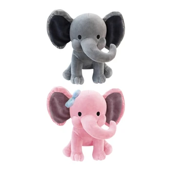 Пълнени плюшени слонове меки плюшии животински 10 инчови декоративни играчки