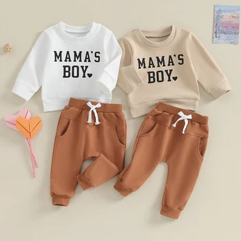 Пролетни бебешки дрехи комплекти за малки деца 0-3Y суитчър с дълъг ръкав + панталони 2бр костюм детски есенни дрехи