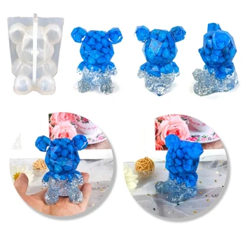 3D Животни Калъпи Силиконов молд за малки мечки Ръчно изработени сапунени форми DIY смола занаятчийски форми Декорации за дома Y5GB